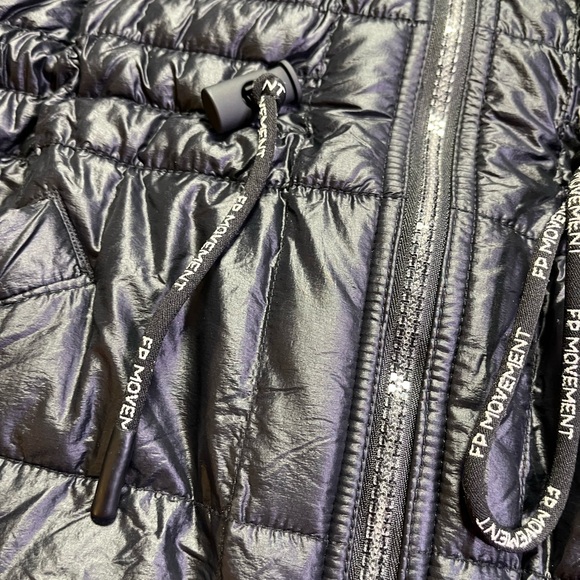 Free People Movement Black Patricia Packable Long Puffer Coat Jacket - L - EUC - Picture 7 of 15